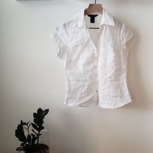Willi Smith white linen blouse.